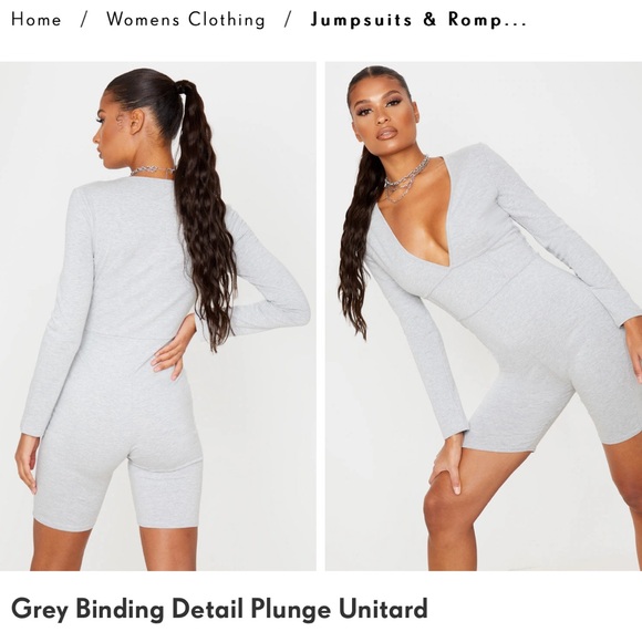 2 for 1 Pretty Little Thing Grey Unitards/Romper - Picture 14 of 15